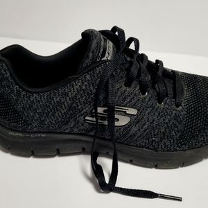 Sketchers Tech knit Dark grey athletic shoes/sneakers